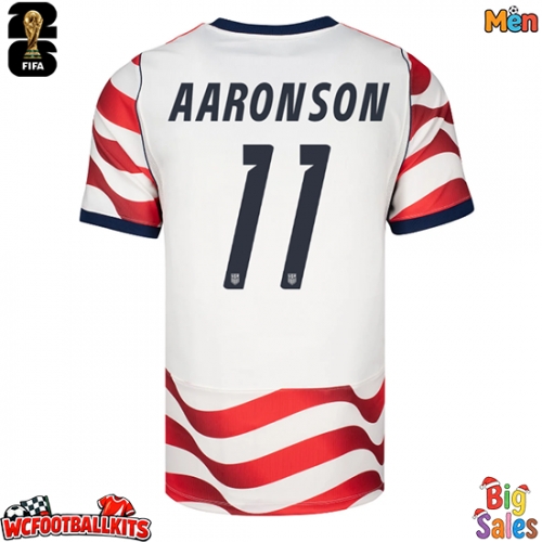 United States Brenden Aaronson #11 Replica Home Stadium Shirt World Cup 2026 Short Sleeve